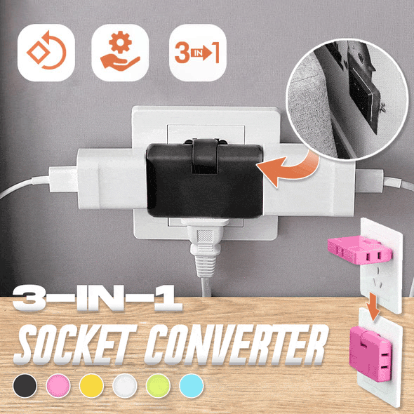 (2024Last Day Promotion - 49% off)2024-180 Degrees Rotatable Socket Converter