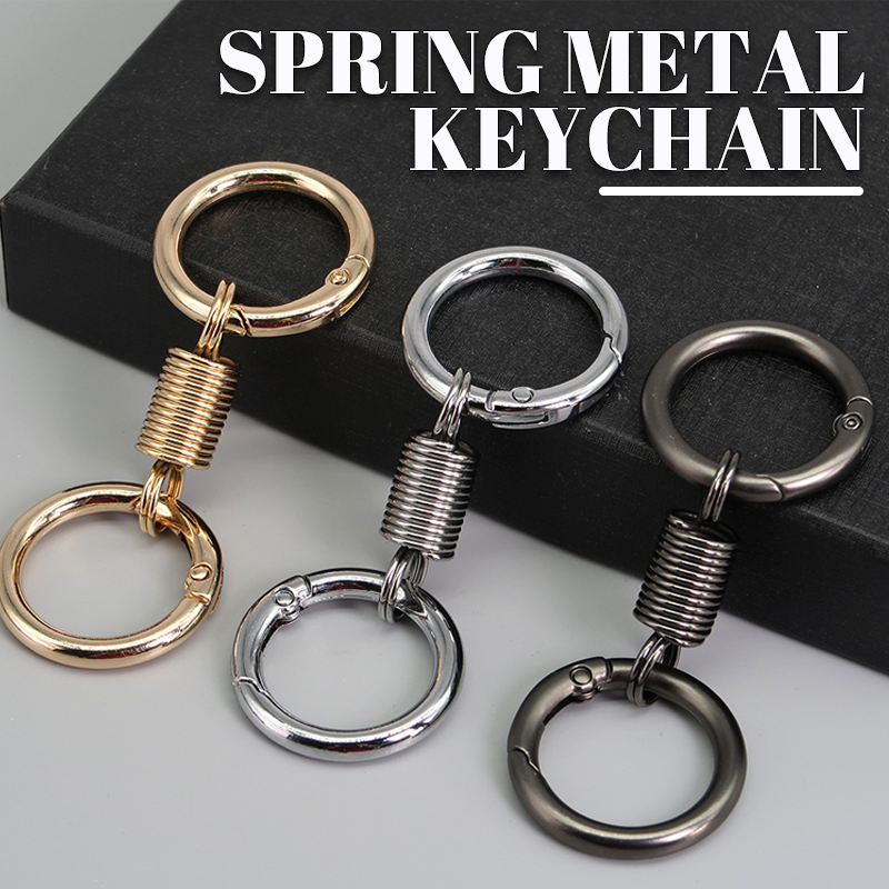 (2024Last Day Promotion  - 49% off)Nordic Retro Spring Double Ring Keychain