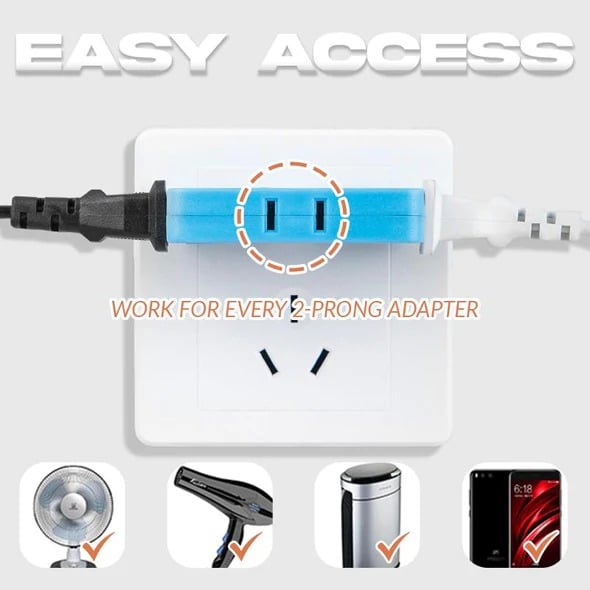 (2024Last Day Promotion  - 49% off)2024-180 Degrees Rotatable Socket Converter